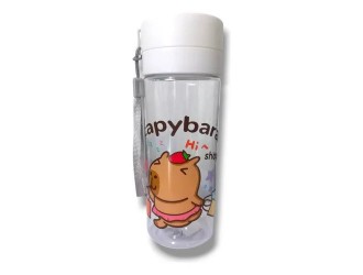 Sticla de apa copii cu capybara, plastic rezistent