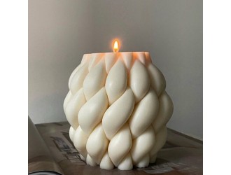 Lumanare parfumata Impletita L 12x12 cm  (divers culori si arome)