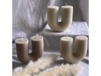 Lumanare parfumata Forma U 9X8,8 cm  (divers culori si arome)