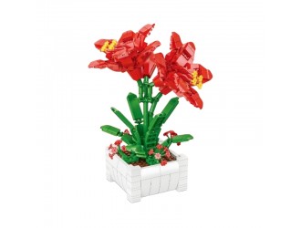 Set de constructie Crinul pacii rosu in vazon 565 el. ZJA386112