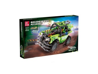 Set de constructie Masina SUV verde cu mecanism pullback 391 el., ZJA351155