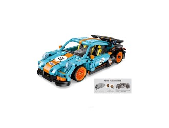 Set de constructie Masina albastru-oranj cu RC si cu acumulator 521 el. ZJA351309