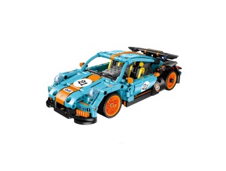 Set de constructie Masina albastru-oranj cu RC si cu acumulator 521 el. ZJA351309