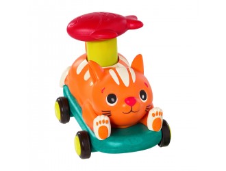 Masinuta cu inertie, apasa si merge, Pisic oranj, Battat