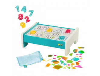 Set de joaca educativ cu lumina, cifre, forme, markere Look & Shine, Battat