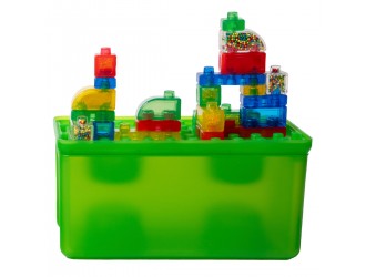 Set de constructie cu blocuri senzoriale JELLY BLOX 2 in 1 in cutie