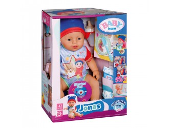 Papusa bebelus baietel Jonas 43 cm cu accesorii, Baby Born