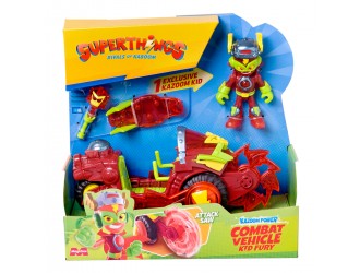 Set de joaca masina si figurina Combat Vehicle Kid Fury SuperThings