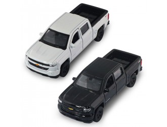 Macheta auto Chevrolet Silverado 2017 alb perlat sau negru TechnoDrive