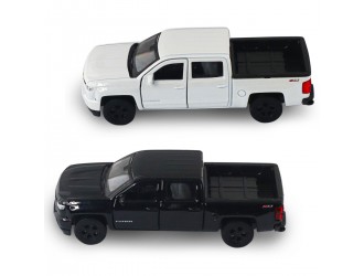 Macheta auto Chevrolet Silverado 2017 alb perlat sau negru TechnoDrive