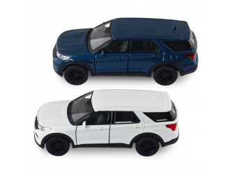 Macheta auto Ford Explorer 2023 alb perlat sau albastru metalic TechnoDrive