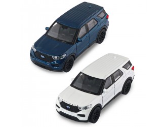 Macheta auto Ford Explorer 2023 alb perlat sau albastru metalic TechnoDrive