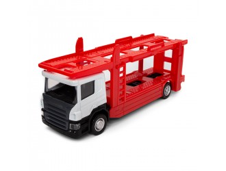 Macheta Camion transportator auto Scania cu accesorii TechnoDrive