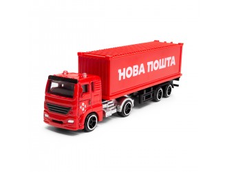 Macheta Camion Nova Posta in cutie din plastic TechnoDrive