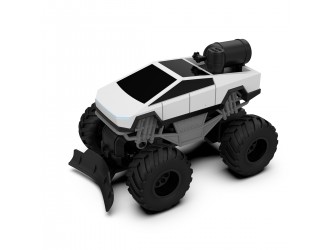 Masina Cyber Ride cu RC, 1:24 , alba, efect de fum,  acumul. 3,7 V, KS Drive