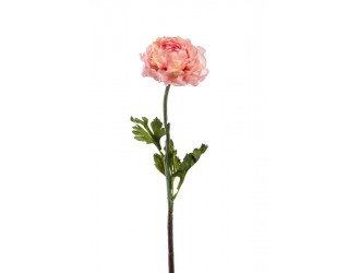 Floare artificiala Ranunculus tip spray, roz, 50 cm
