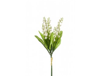 Buchet artificial lacramioare albe, 35 cm