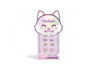Set 10 unghii false World cu adeziv Press-On pentru fetite Martinelia, diverse modele