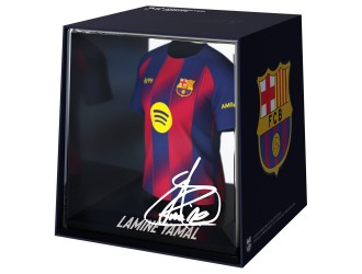 Figurina Football replica mini tricou – FC Barcelona: Lamine Yamal nr. 10, cu vitrina acrilica