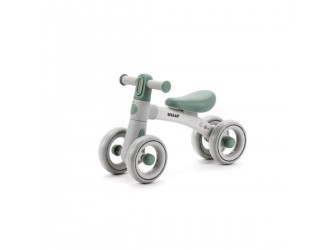 Bicicleta de echilibru cu LED, cu 4 roti EVA 15,5cm, cadru otel, gri-menta, Welly, Adamex