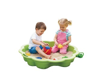  Nisipar pentru copii Big Daisy, Verde deschis, 107x107x22 cm, interior/exterior