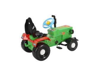 Tractor cu pedale pentru copii - Verde, 77x47x37 cm, interior/exterior