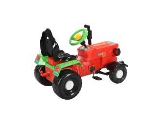 Tractor cu pedale pentru copii - Rosu, 77x47x37 cm, interior/exterior