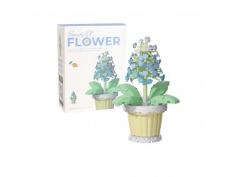 Set constructie pentru copii, floare Zambila in ghiveci, 202 piese, 6.5x6x10 cm