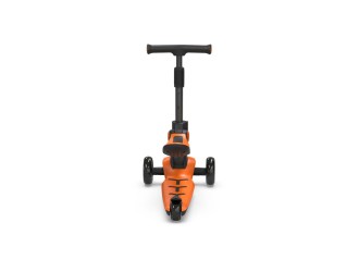Trotineta Lamborghini 2-in-1 pentru copii cu scaun si 3 roti LED, Orange
