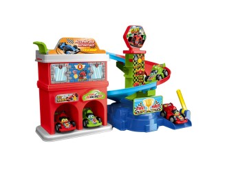 Set de joaca interactiv "Builder Track - Launch & Raceway", cu rampa de lansare si pista, ZJA311816, 18 luni+