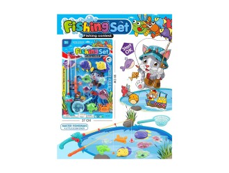 Set de joaca Pescuit Dublu pentru copii, "Fishing Contest" cu accesorii, ZJA393563, 3 ani+