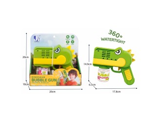 Pistol de facut baloane de sapun Dino Verde ZJA335704, design ergonomic, 3 ani+