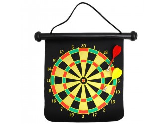 Joc Darts Magnetic dublu cu 4 sageti, in tub de depozitare, diametru 30 cm, ZJA397153, 6 ani+