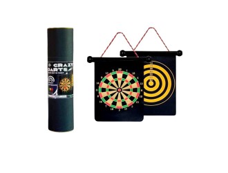 Joc Darts Magnetic dublu cu 4 sageti, in tub de depozitare, diametru 30 cm, ZJA397153, 6 ani+
