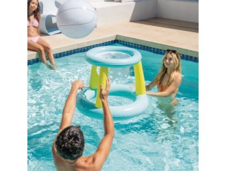 Set de joaca in apa "Baschet" 86x64 cm, cos si minge incluse, 6 ani+, Intex (58504)