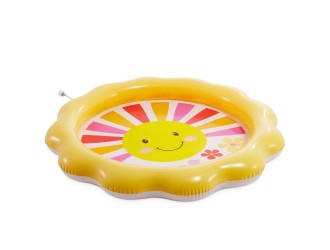 Piscina gonflabila pentru copii Intex Sunny Days, cu jet de apa circular, 104x13 cm, 59 L, 2+ ani, cod 56126