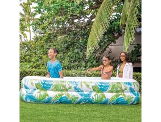 Piscina gonflabila de familie Intex Tropical Swim Center, 229x152x48 cm, 600 L, 3+ ani, cod 57177