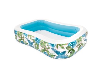 Piscina gonflabila de familie Intex Tropical Swim Center, 229x152x48 cm, 600 L, 3+ ani, cod 57177