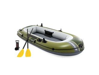 Barca gonflabila Intex Seahawk 2, set complet cu vasle si pompa, 236x114x41 cm, max. 240 kg, cod 66332