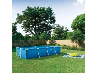 Piscina cu cadru metalic Intex Rectangular Frame 450x220x84 cm, 7127 L, cu pompa de filtrare (Cod 28274)