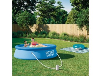 Piscina gonflabila Intex Easy Set 244x61 cm, 1942 L, cu pompa de filtrare (Cod 28108)
