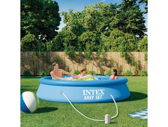 Piscina gonflabila Easy Set 305x61 cm, 3077 L, cu pompa de filtrare 1250 l/h, Intex (28118)