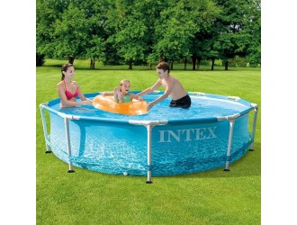 Piscina cu cadru metalic Metal Frame Beachside 305x76 cm, 4485 L, cu pompa de filtrare 1250 L/h, Intex (28208)