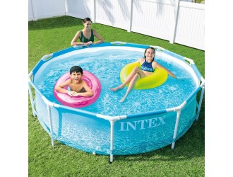 Piscina cu cadru metalic Metal Frame Beachside 305x76 cm, 4485 L, cu pompa de filtrare 1250 L/h, Intex (28208)