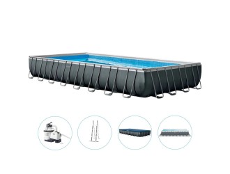 Piscina cu cadru metalic Ultra XTR Frame 975x488x132 cm, 54368 L, filtru nisip 10500 l/h, Intex (26374)