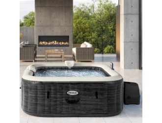 Spa gonflabil cu hidromasaj Greywood Deluxe, 239x239x71 cm, 1098 L, 6 persoane, Intex (28452)