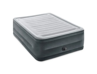 Pat gonflabil Queen Comfort-Plush cu pompa incorporata, 152x203x56 cm, max. 272 kg, Intex (64418)