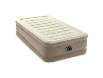 Pat gonflabil Twin Ultra Plush cu pompa incorporata, 99x191x46 cm, max. 136 kg, Intex (64426)