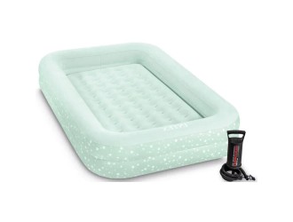 Pat gonflabil Kidz Travel cu margini laterale, 168x107x25 cm, 3-6 ani, Intex (66810)