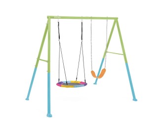 Leagan 2 in 1 cu cadru metalic, 254x235x200 cm, 3-10 ani, Intex (44125)